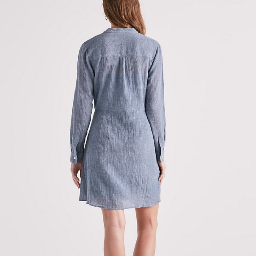 Lucky Brand Chambray Tie Waist Dress - Picture 2 of 8